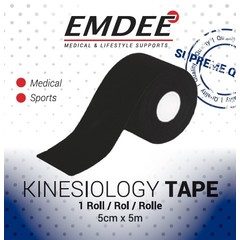 Emdee Kinesiotape schwarz ungeschnitten (1 Rolle)