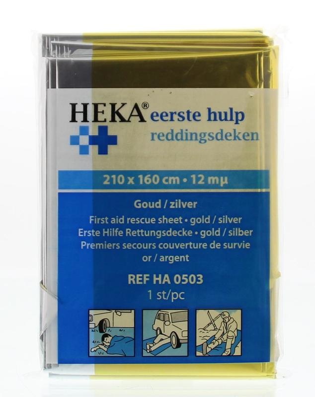 Heka Rettungsdecke Gold / Silber 160 x 210 1 Stck 1 mit Rabatt