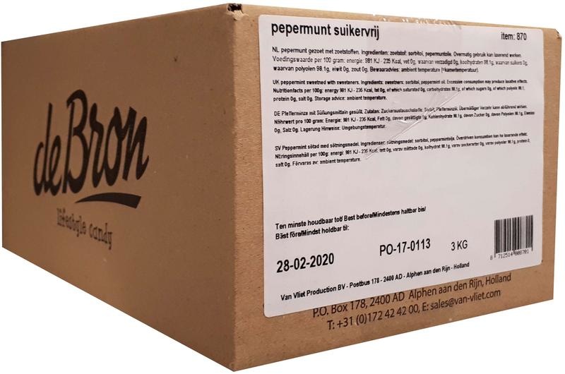 De Bron De Bron Royal Pfefferminze zuckerfrei (3 kg)