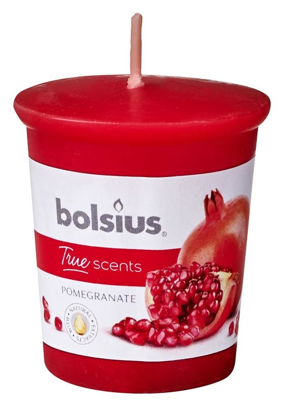 Bolsius Votiv 53/45 Runde echte Düfte Granatapfel 1 Stck