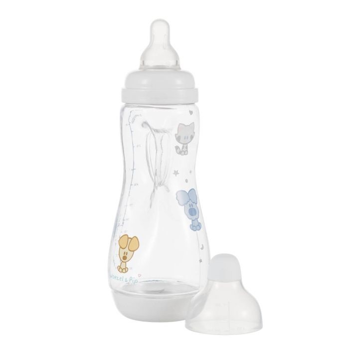 Difrax Henkelflasche 240 Ml Woezel & Pip (1 Stück)