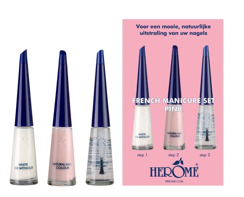 Herome French Maniküre Set rosa 3 x 10 Ml (1 Set)