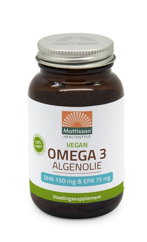 Mattisson Mattisson Veganes Omega 3 Algenöl DHA 150mg EPA 75mg (60 Vegetarische Kapseln)