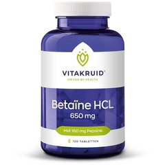 Betain HCL 650 mg & Pepsin 160 mg