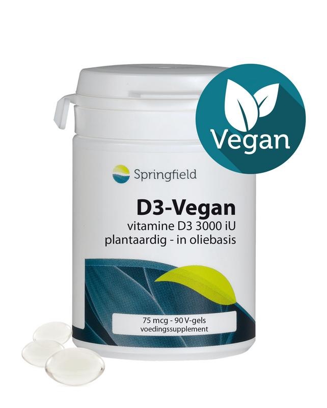 Springfield Springfield D3-Vegan-75 Vitamin D3 75 mcg (90 vegetarische Kapseln)