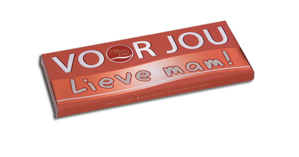Voor Jou! Voor Jou! Wunschriegel Vollmilchschokolade für dich! Liebe Mama (70 gr)