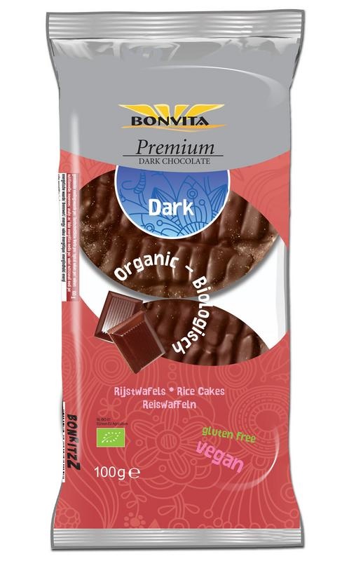 Bonvita Bonvita Reiskuchen Zartbitterschokolade Bio (100 gr)