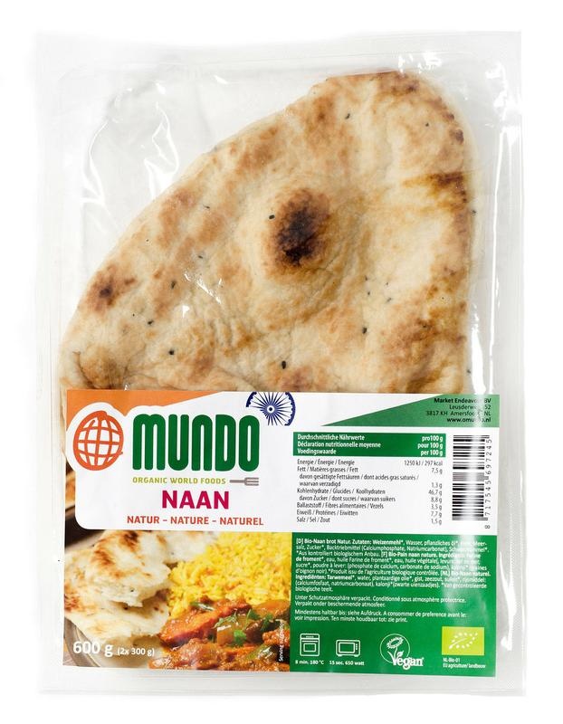 O Mundo O Mundo Naan Brot natur Bio (240 gr)