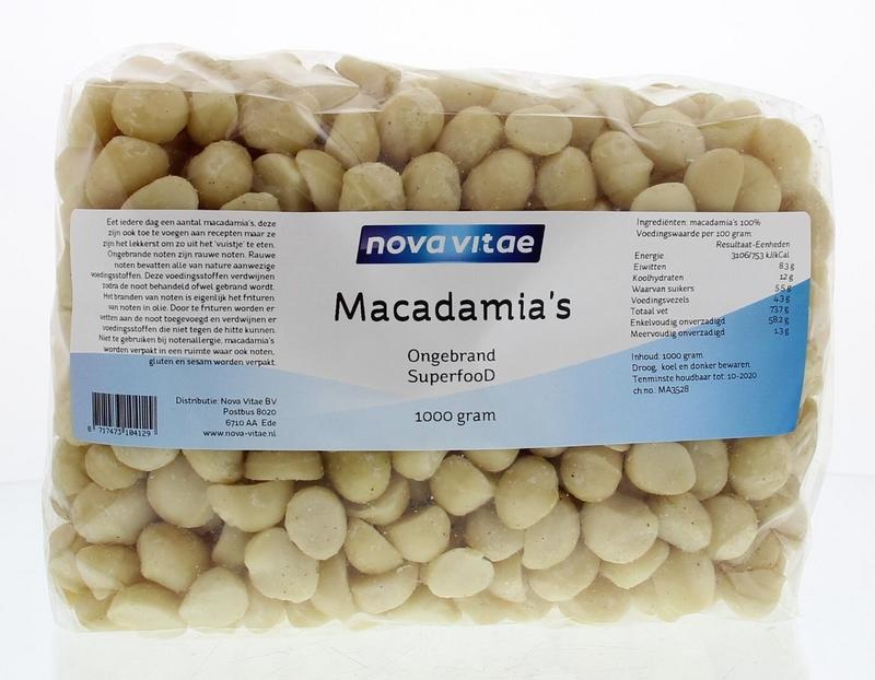 Nova Vitae Nova Vitae Macadamia ungeröstet roh (1 Kilogramm)