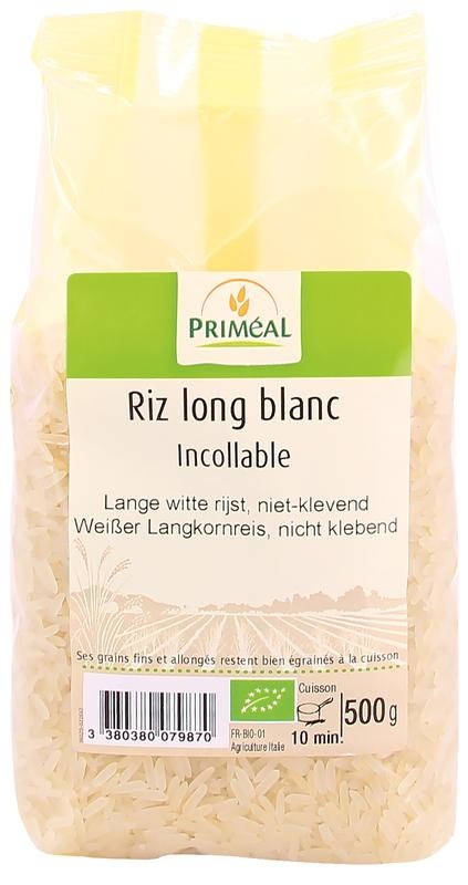 Primeal Primeal Reis weiß lang antihaft bio (500 gr)