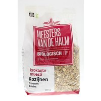 De Halm De Halm Knuspriges Müsli Rosinen bio (500 gr)