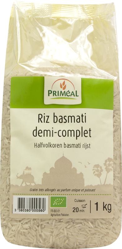 Primeal Primeal Halbvollkorn-Basmatireis bio (1 Kilogramm)