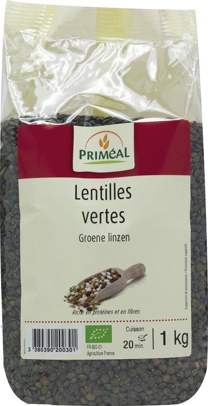 Primeal Primeal Linsen grün bio (1 Kilogramm)