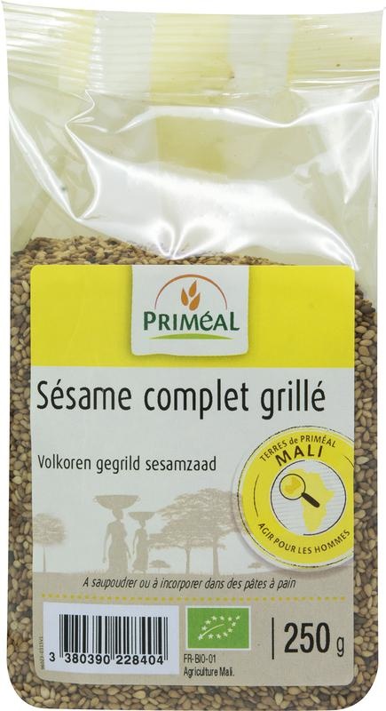 Primeal Primeal Vollkorn gegrillter Sesam Bio (250 gr)