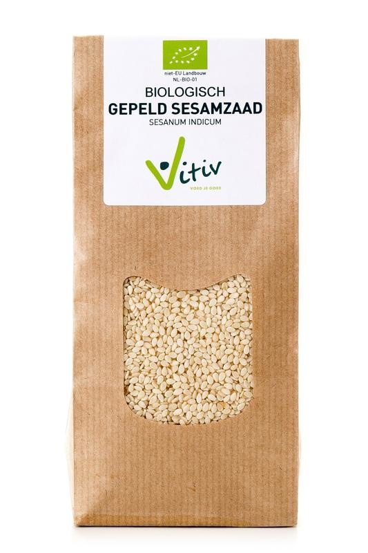 Vitiv Vitiv Sesamsamen weiß geschält bio (250 gr)