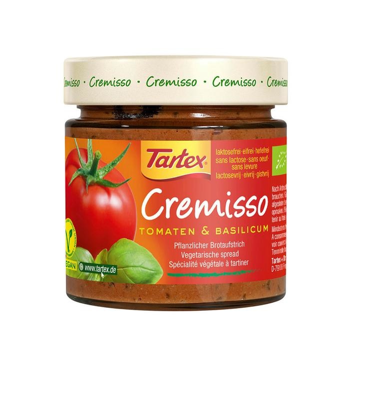 Tartex Tartex Cremisso Tomaten-Basilikum Bio (180 gr)