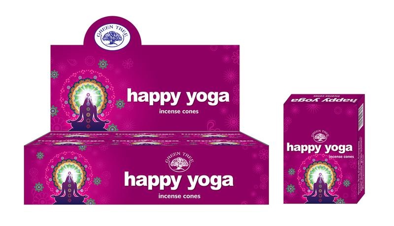 Green Tree Kegel Räucherstäbchen Happy Yoga (10 Stück)