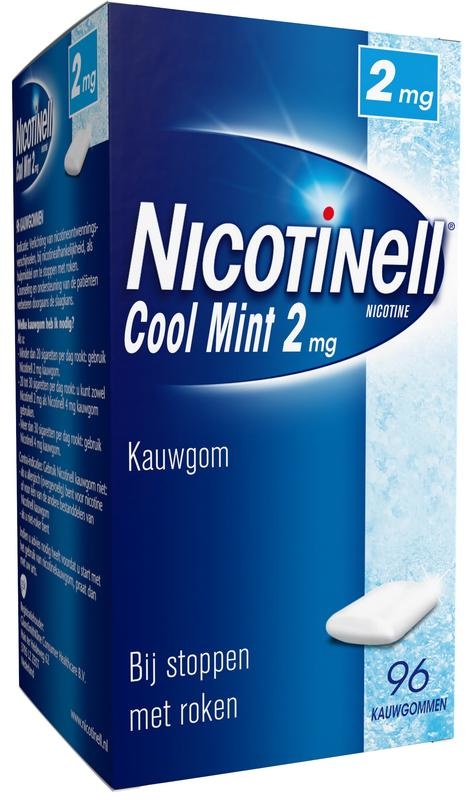 Nicotinell Kaugummi kühle Minze 2 mg (96 Stück)