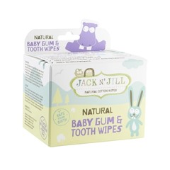 Jack n Jill Natürliche Baby-Kaugummi- und Zahnreinigungstücher (25er-Pack)