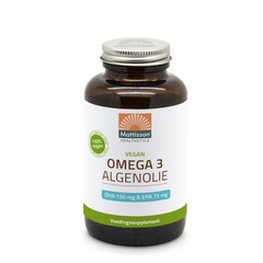 Mattisson Veganes Omega 3 Algenöl DHA 150mg EPA 75mg (180 Vegetarische Kapseln)