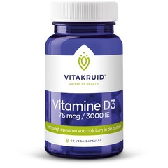 Vitakruid Vitamin D3 75 mcg / 3000 IE (60 vegetarische Kapseln)