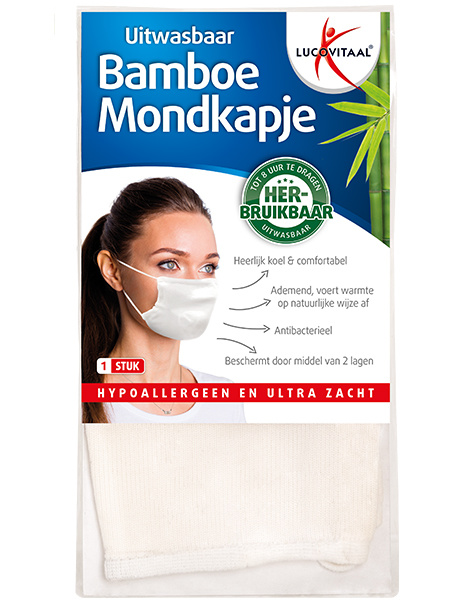 Lucovitaal Bambus Gesichtsmaske weiß (1 Stück)