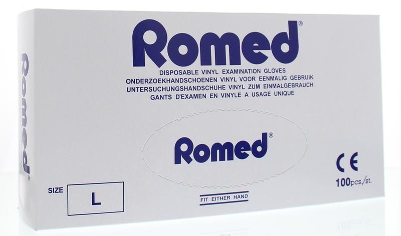 Romed Vinylhandschuh unsteril gepudert L (100 Stück)