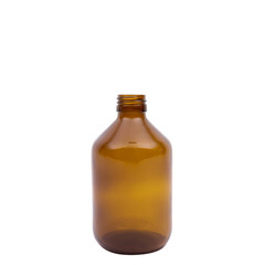 Medizinflasche offen braun 300 ml (12 Stück)