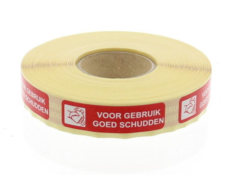 Blockland Streifenetikett vor Gebrauch schütteln 44 x 11 mm (750 Stück)
