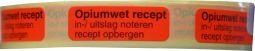 Blockland Streifenetikett Opiumgesetz Rezept 30 x 10 mm (1000 Stück)