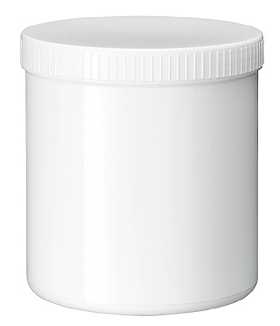 Blockland Salbendose weiß PP Plastobel mit Deckel 1000 Ml (18 Stück)