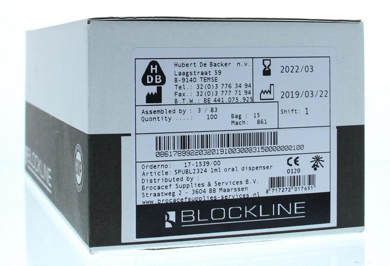 Blockline Blockline Spritze klar 1 Ml ohne Verschlusskappe (100 Stück)