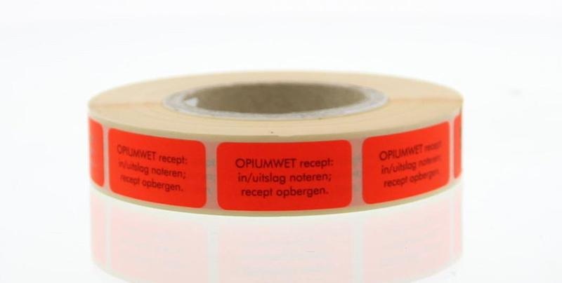 Spruyt Hillen Opiumgesetz-Rezeptaufkleber (1000 Stück)