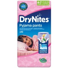 Huggies Drynites Mädchen 4-7 Jahre (10 Stück)