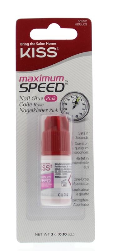Kiss Nagelkleber max speed rosa (1 Stück)