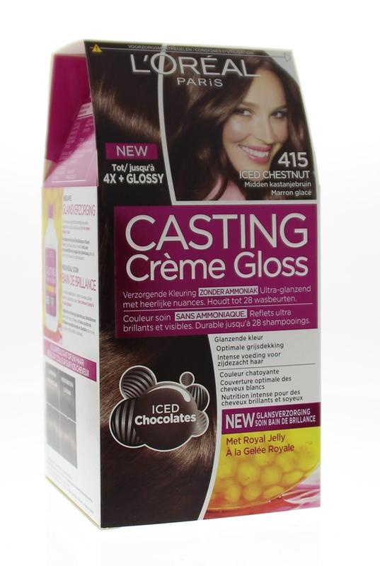 Loreal Guss Creme Glanz 415 Iced Chestnut (1 Set)
