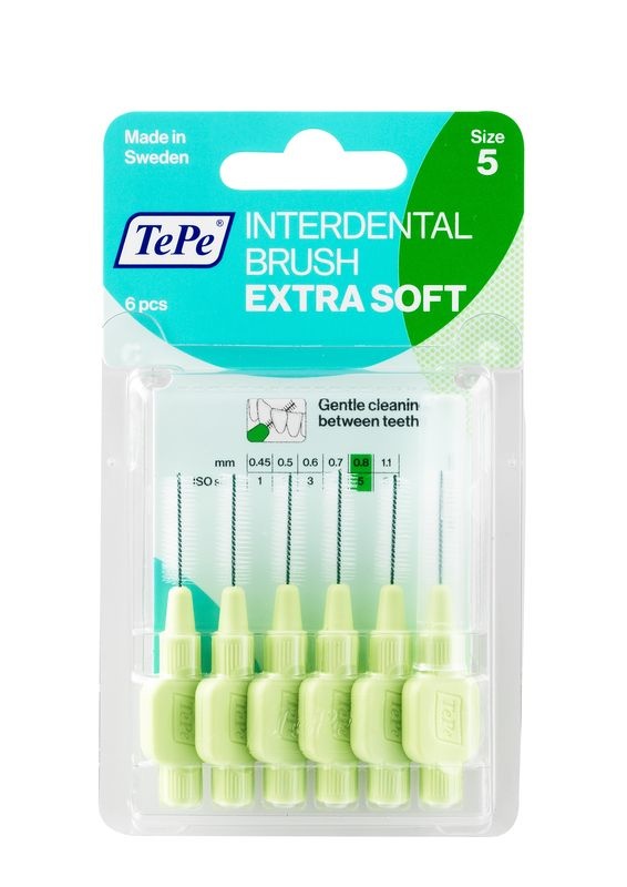 Tepe Interdentalbürste extra weich 0,8 mm hellgrün (6 Stück)