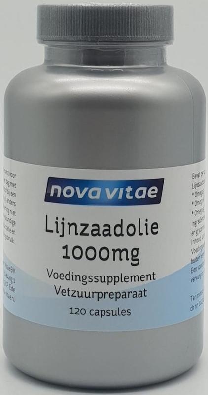 Nova Vitae Leinsamenöl 1000 mg pur (Leinsamenöl) (120 Caps)