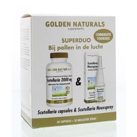 Golden Naturals Duoset scutellaria 60 Kapseln / Scutellaria Nasenspray 1 Satz