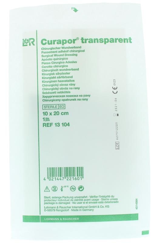 Curapor Transparent 10 x 20 cm steril (1 Stück)