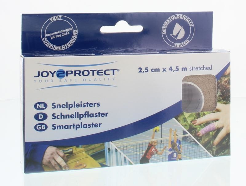 Joy2Protect Schnellpflaster Hautfarbe 2,5 cm x 4,5 m (2 Rollen)