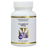 Vital Cell Life Vital Cell Life Folsäure 800 mcg B9 (100 vegetarische Kapseln)