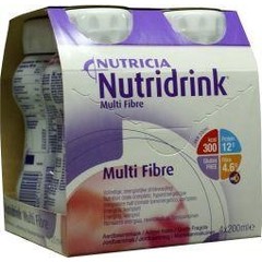 Nutridrink Multifaser Erdbeere 200 ml (4 Stück)