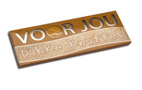 Voor Jou! Wunschriegel Vollmilchschokolade für Sie! Umarmung (70 gr)
