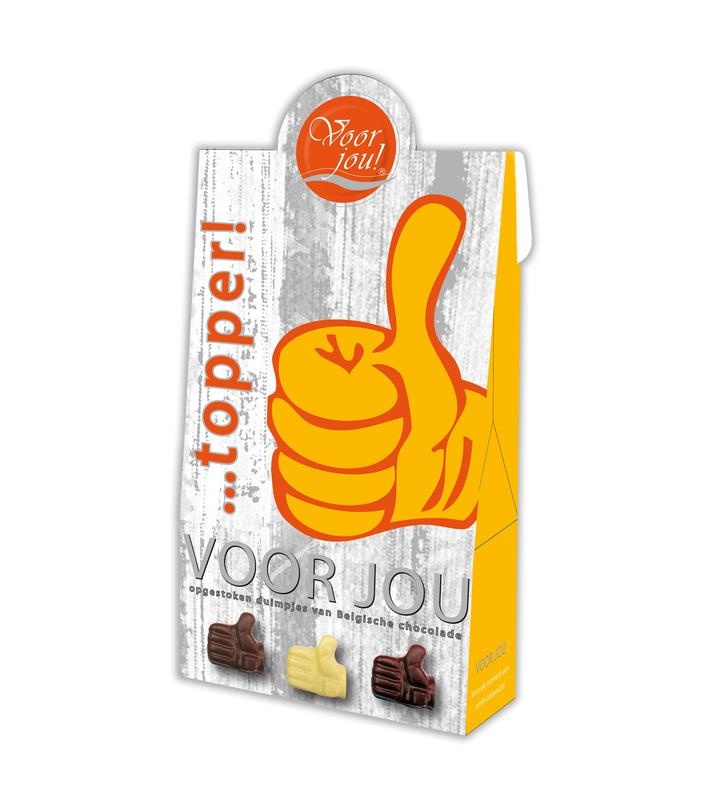 Voor Jou! Geschenkbox Junge Daumen Topper (100 gr)