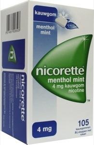 Nicorette Kaugummi 4 mg Menthol Minze (105 Stück)