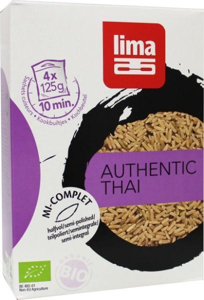 Lima Reis thai halbvoll Beutel 4 x 125 Gramm Bio (500 gr)