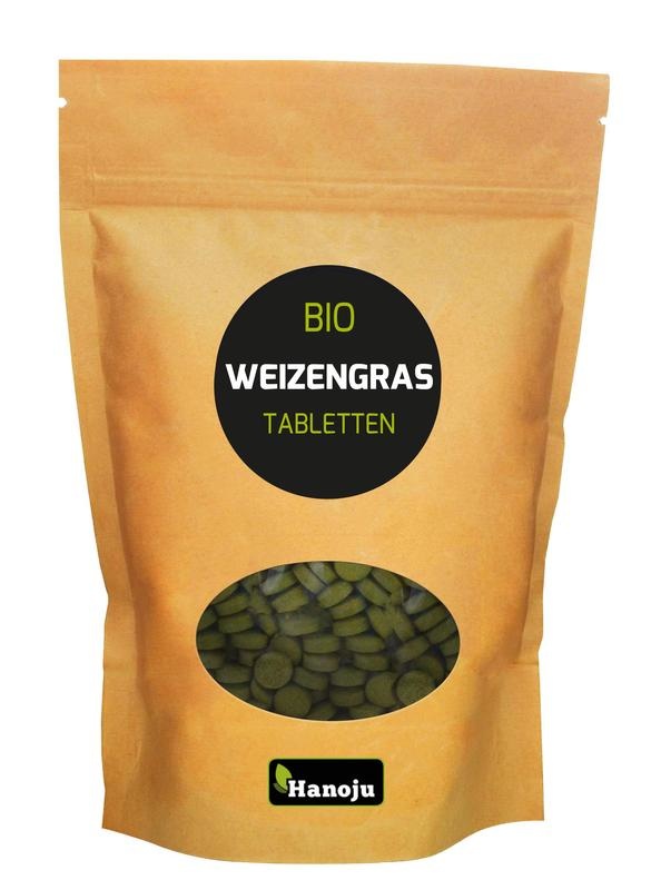 Hanoju Hanoju Weizengras Papiertüte Bio (500 Tab)