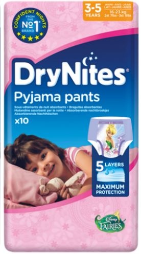 Huggies Huggies Drynites Mädchen 3-5 Jahre (10 Stück)