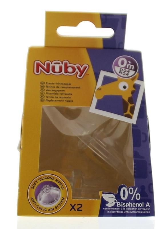 Nuby Nuby Ersatznippel Slow Flow (2 Stück)